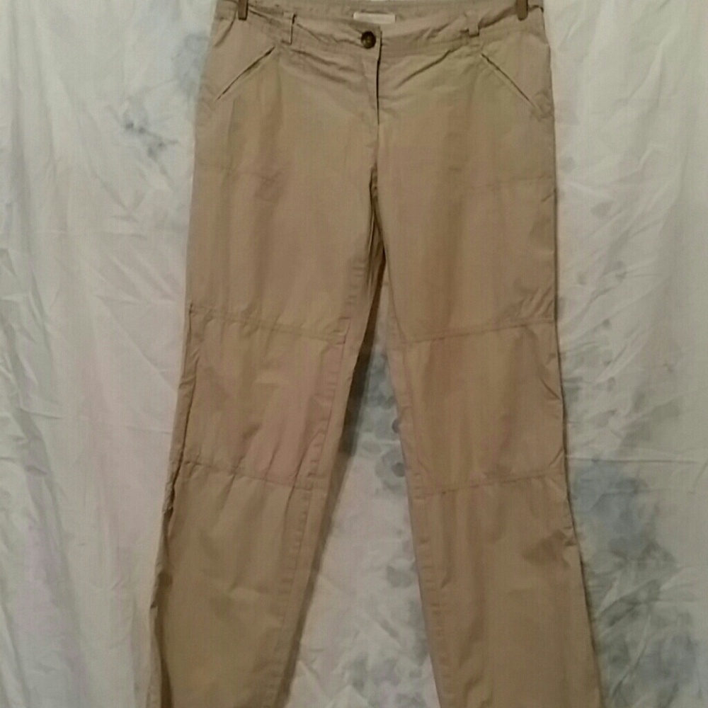 New York & Company cotton straight tan pants